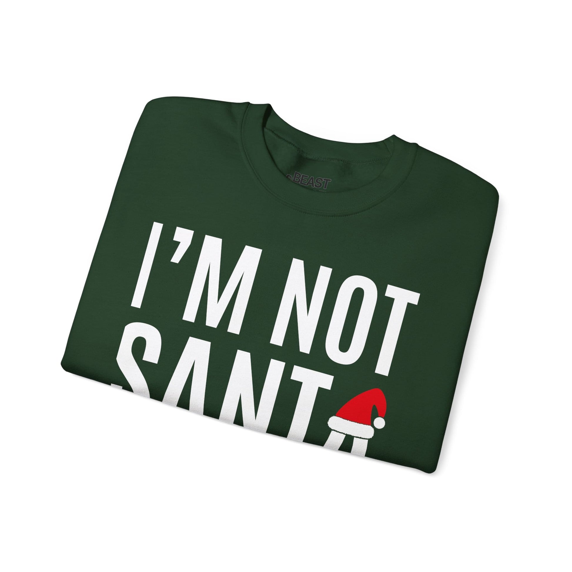 i m not santa funny christmas sweatshirt sweatshirt uk Christmas gift idea image 6