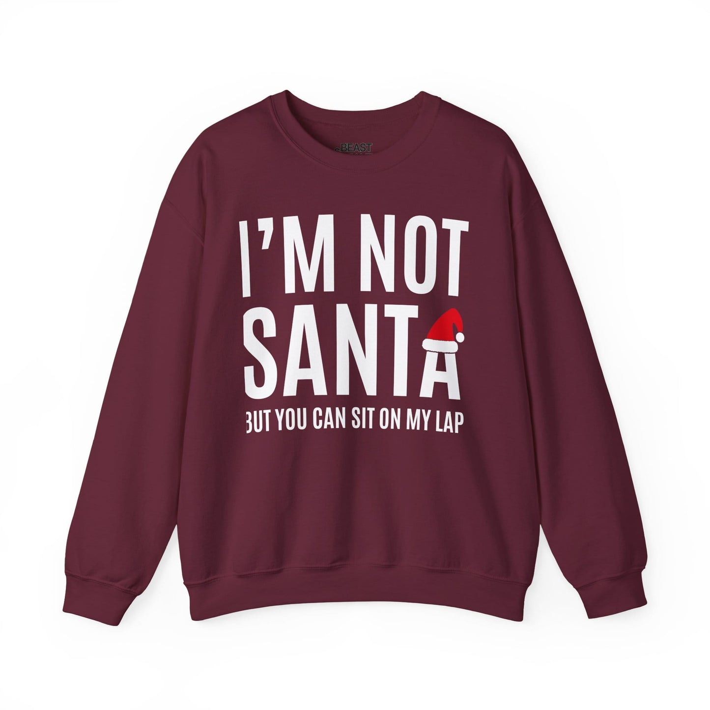 i m not santa funny christmas sweatshirt maroon sweatshirt uk Christmas gift idea