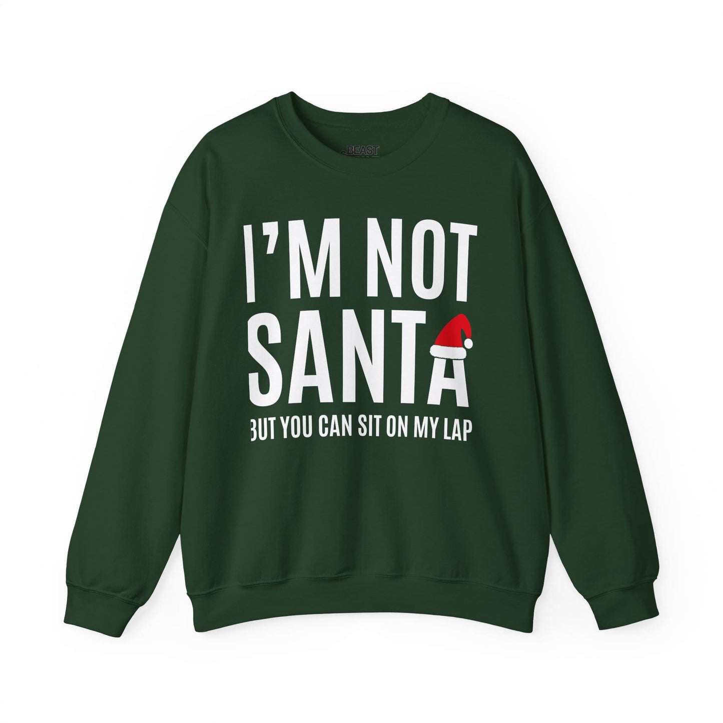 i m not santa funny christmas sweatshirt forest green sweatshirt uk Christmas gift idea