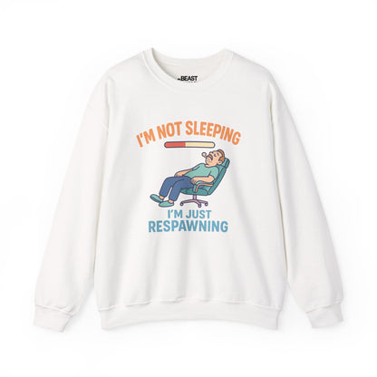i'm not sleeping i'm just respawning sweatshirt white sweatshirt uk Father's Day gift idea