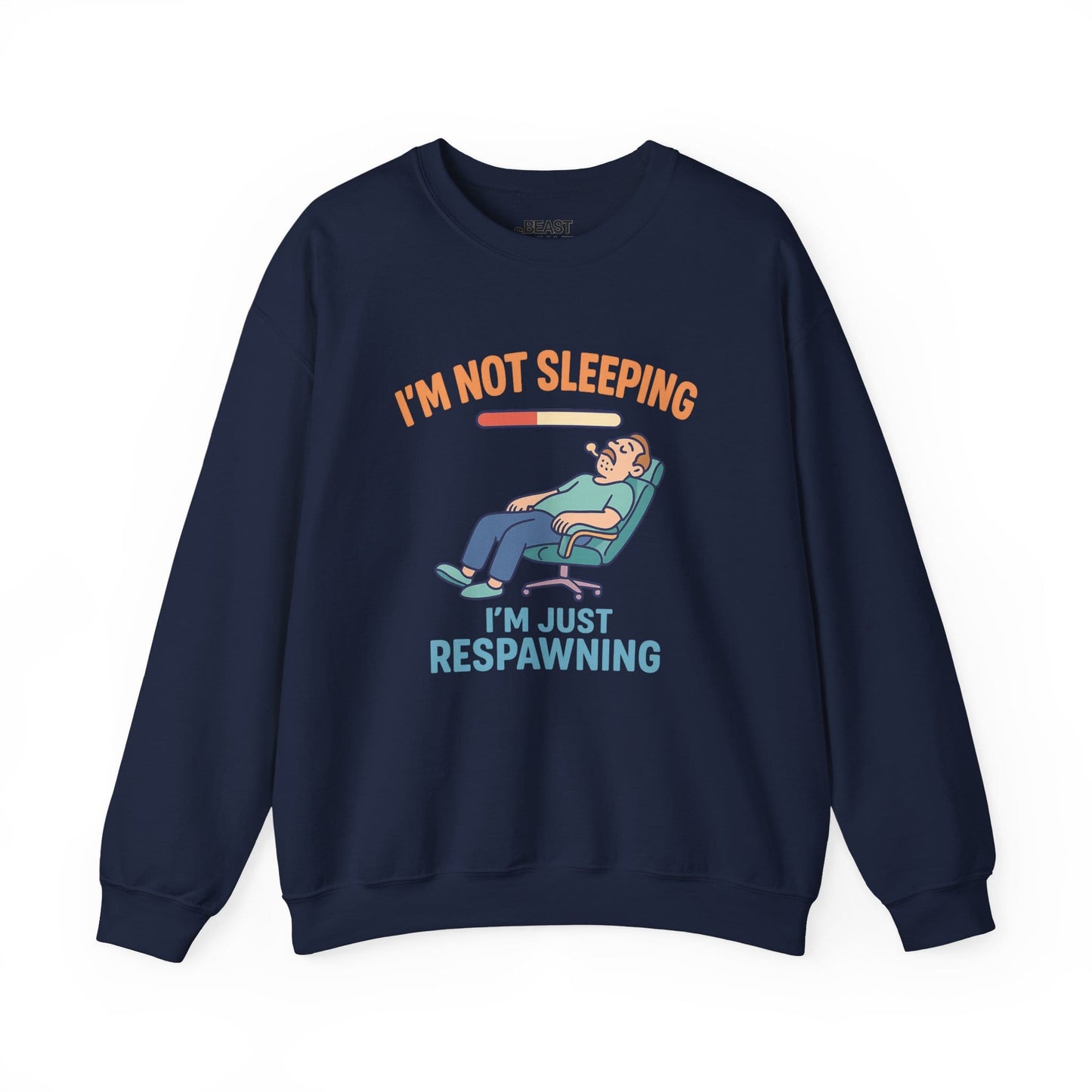 i'm not sleeping i'm just respawning sweatshirt navy sweatshirt uk Father's Day gift idea