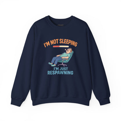 i'm not sleeping i'm just respawning sweatshirt navy sweatshirt uk Father's Day gift idea