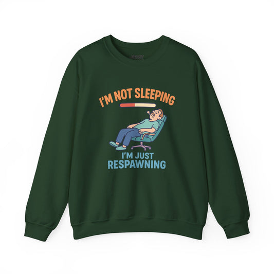 i'm not sleeping i'm just respawning sweatshirt forest green sweatshirt uk Father's Day gift idea