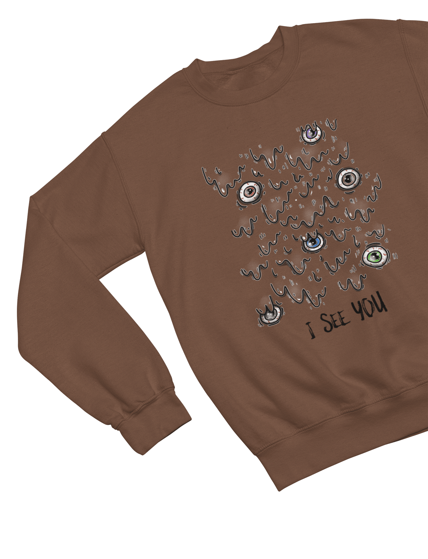 I See You Halloween Sweatshirt & T-Shirt | Creepy Eyeball Jumper Sweatshirt / 3-4 years gift_idea unique_gift personalised_gift