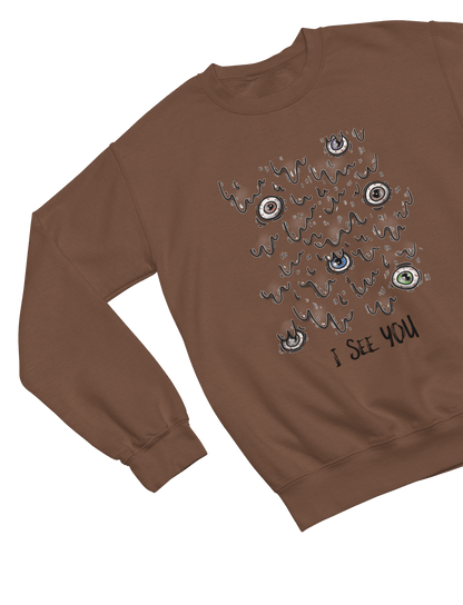 I See You Halloween Sweatshirt & T-Shirt | Creepy Eyeball Jumper Sweatshirt / 3-4 years gift_idea unique_gift personalised_gift