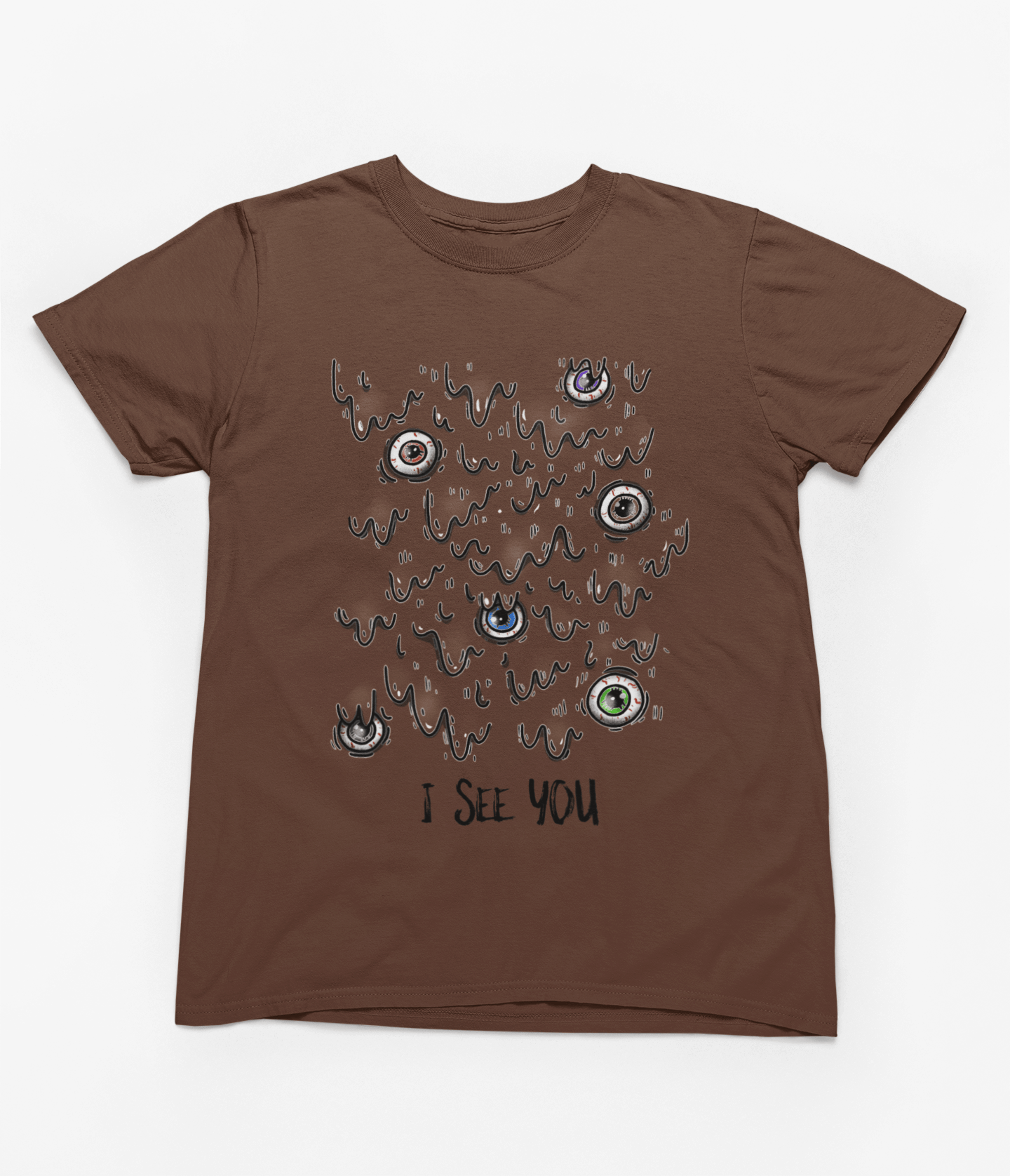 I See You Halloween Sweatshirt & T-Shirt | Creepy Eyeball Jumper T-Shirt / 3-4 years gift_idea unique_gift personalised_gift