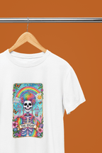 IDGAF Tarot Card Skeleton Sweatshirt & T-Shirt – Rainbow Gothic Style T-Shirt / White / Small gift_idea unique_gift personalised_gift