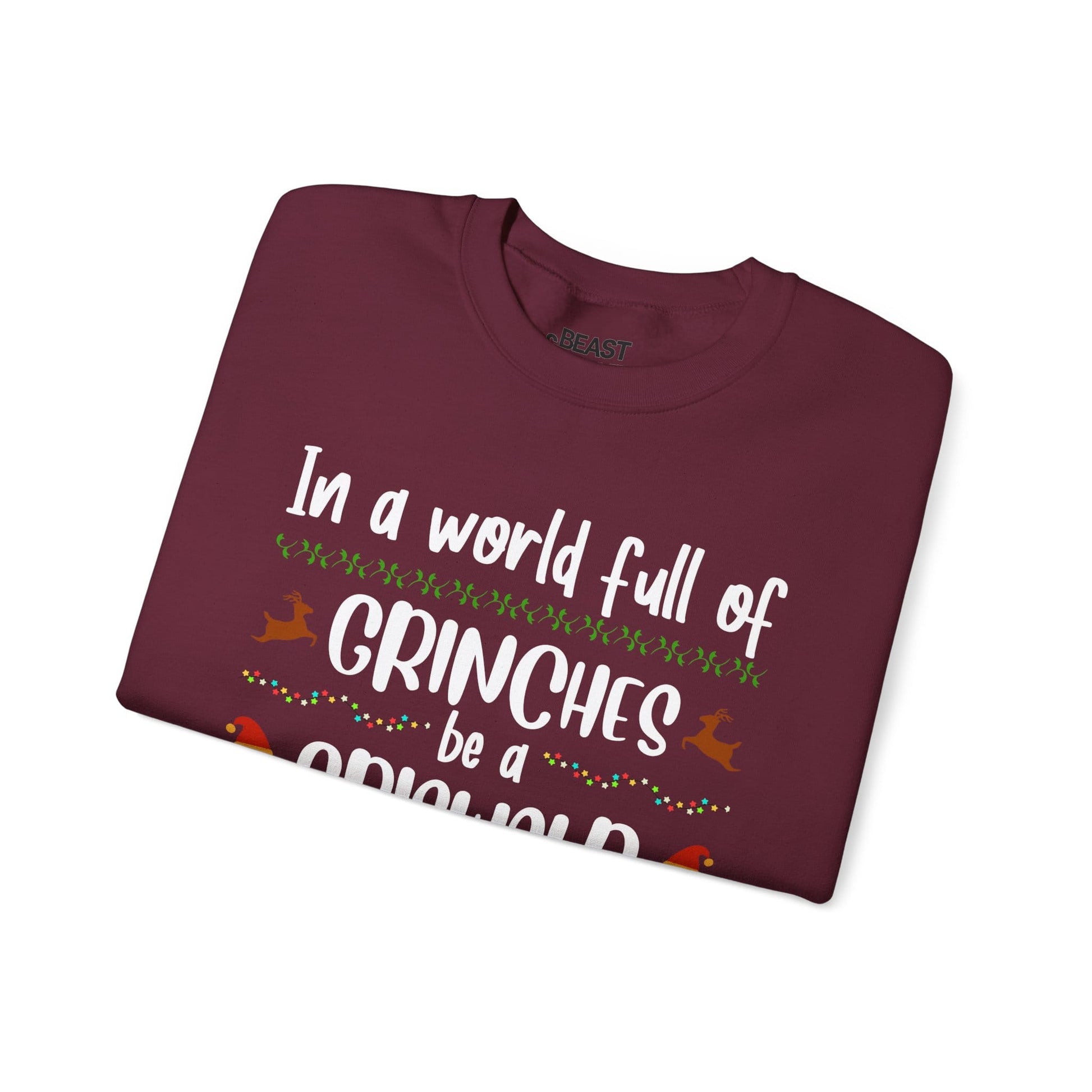 in a world full of grinches christmas sweatshirt sweatshirt uk Christmas gift idea image 5