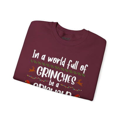in a world full of grinches christmas sweatshirt sweatshirt uk Christmas gift idea image 5