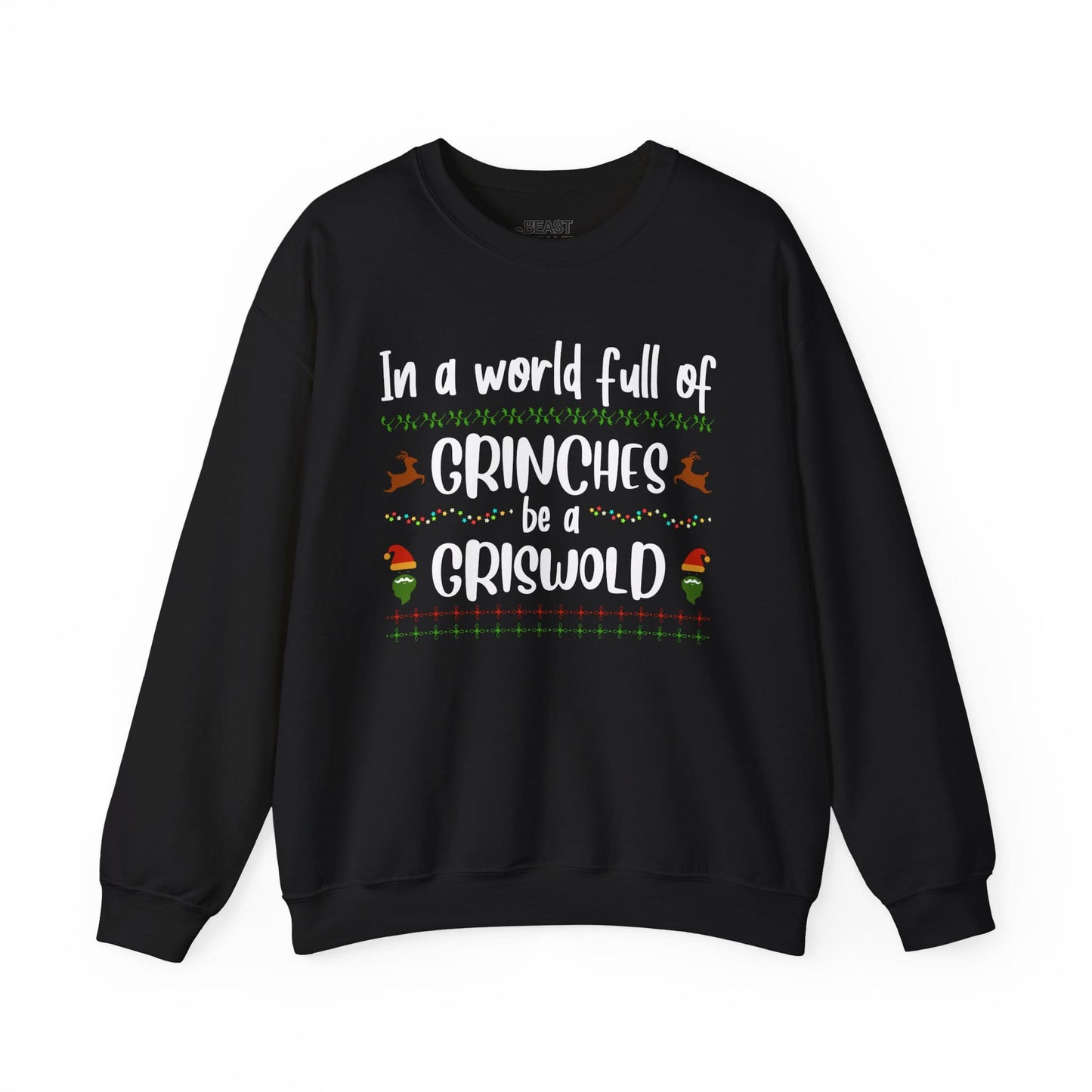 in a world full of grinches christmas sweatshirt black sweatshirt uk Christmas gift idea