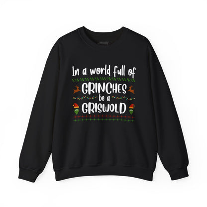 in a world full of grinches christmas sweatshirt black sweatshirt uk Christmas gift idea