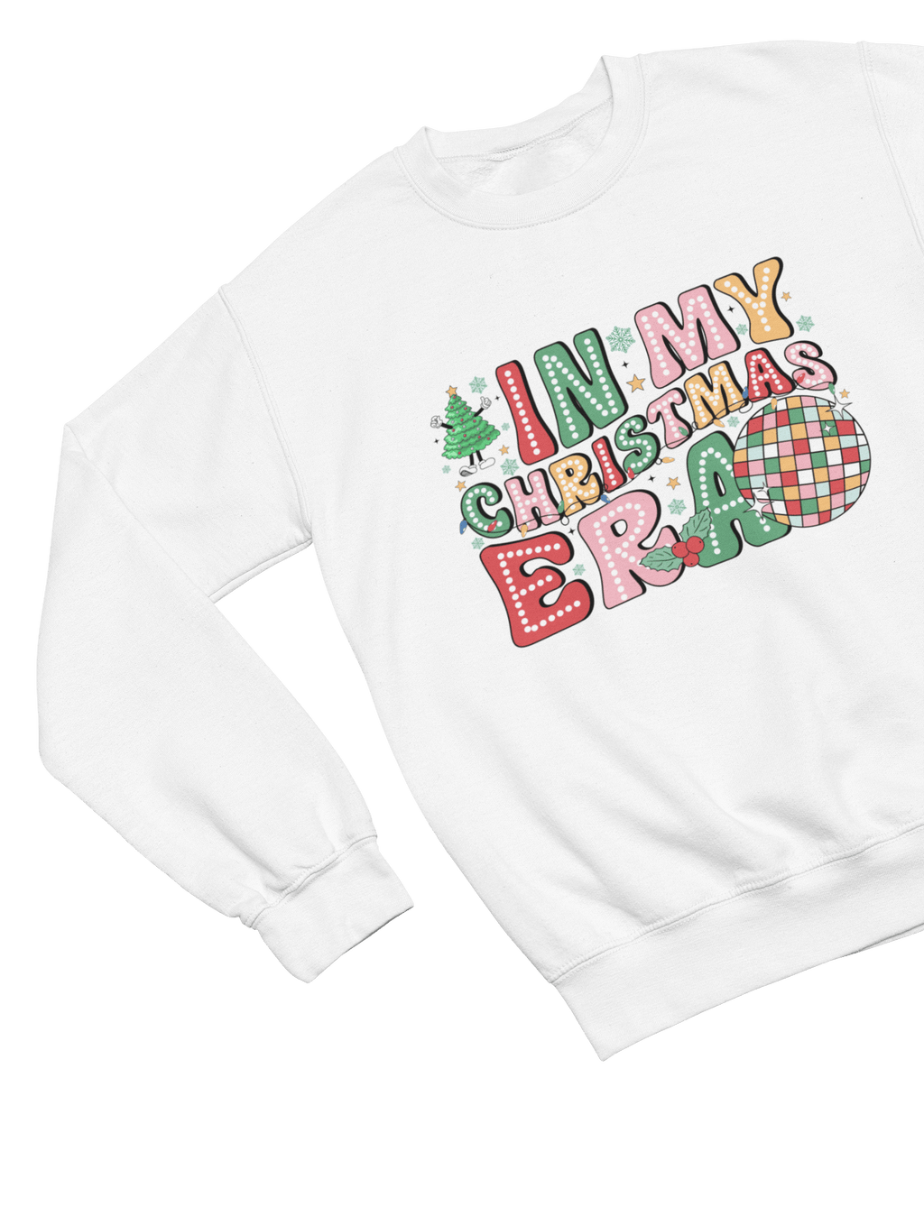 Beast and Beauty Sweatshirt / 3XL (Adult) / White In My Christmas Era Sweatshirt – Festive Disco Holiday Jumper
