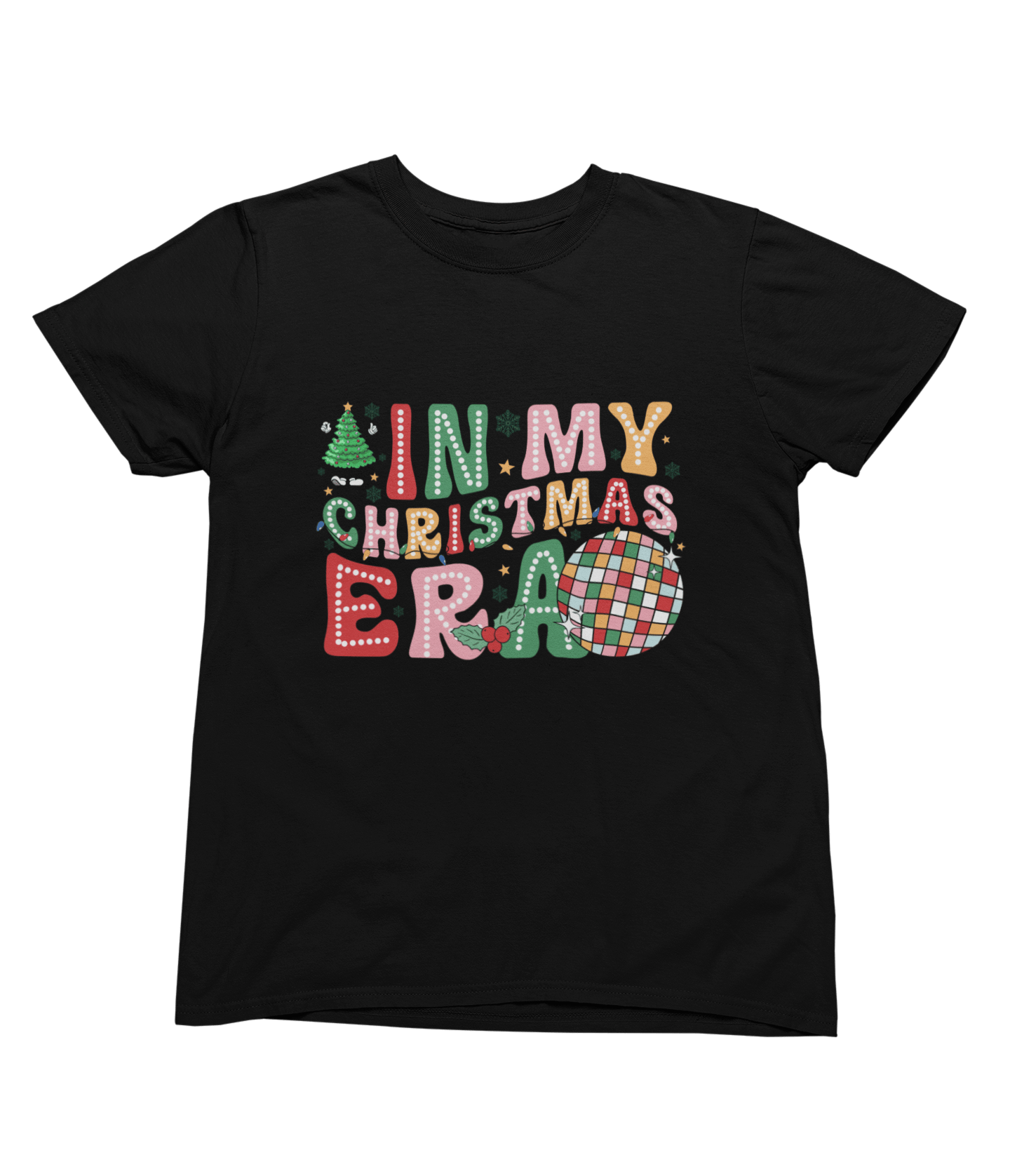 Beast and Beauty T-Shirt / 3XL (Adult) / Black In My Christmas Era Sweatshirt – Festive Disco Holiday Jumper