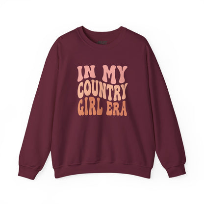 in my country girl era sweatshirt maroon sweatshirt uk cowgirl gift idea