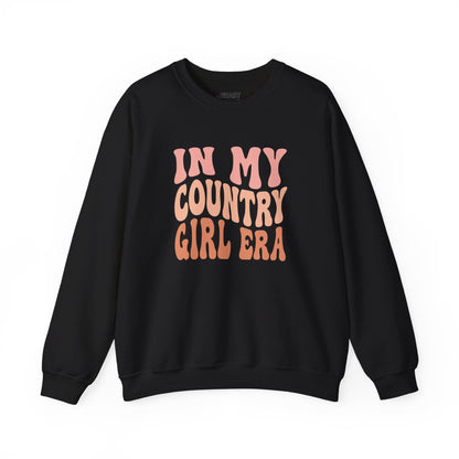 in my country girl era sweatshirt black sweatshirt uk cowgirl gift idea