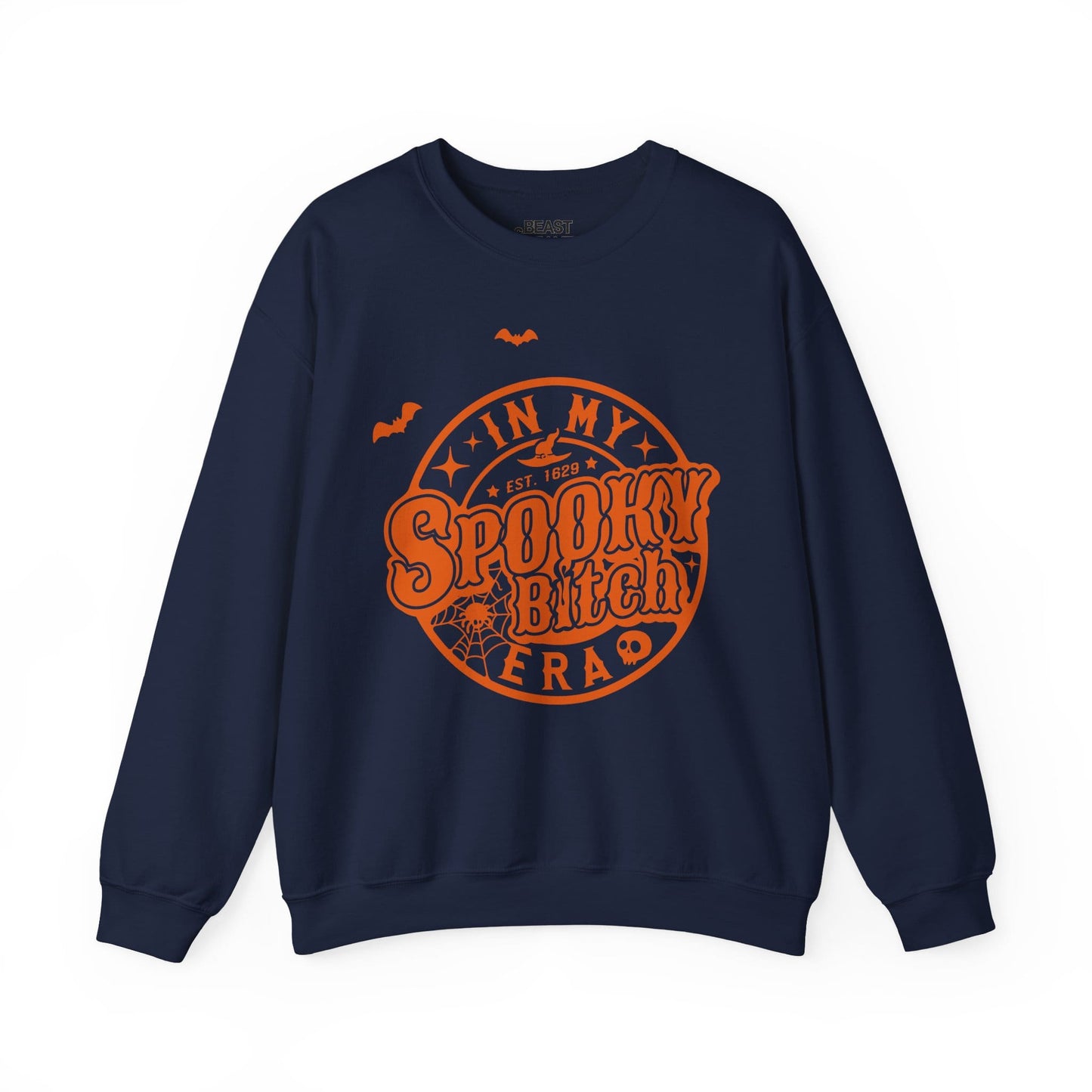 In My Spooky Bitch Era Halloween Sweatshirt Navy / S gift_idea unique_gift personalised_gift