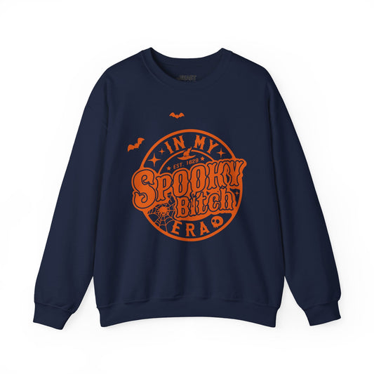In My Spooky Bitch Era Halloween Sweatshirt Navy / S gift_idea unique_gift personalised_gift