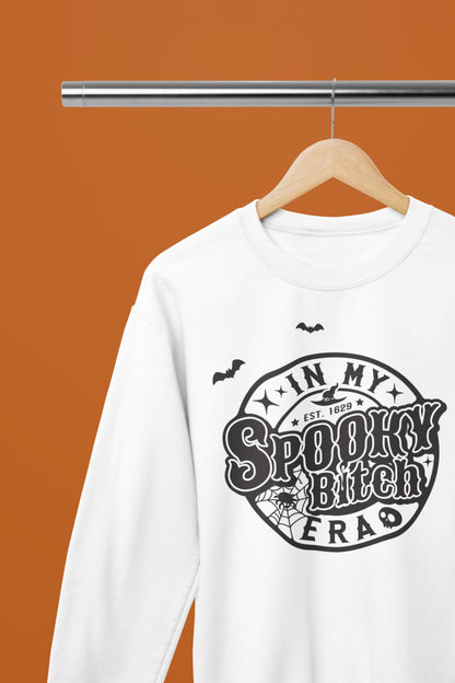 In My Spooky B*tch Era Funny Halloween T-Shirt/Sweatshirt Unisex - Beast & Beauty Clothing LTD - Halloween - White - Small - Sweatshirt