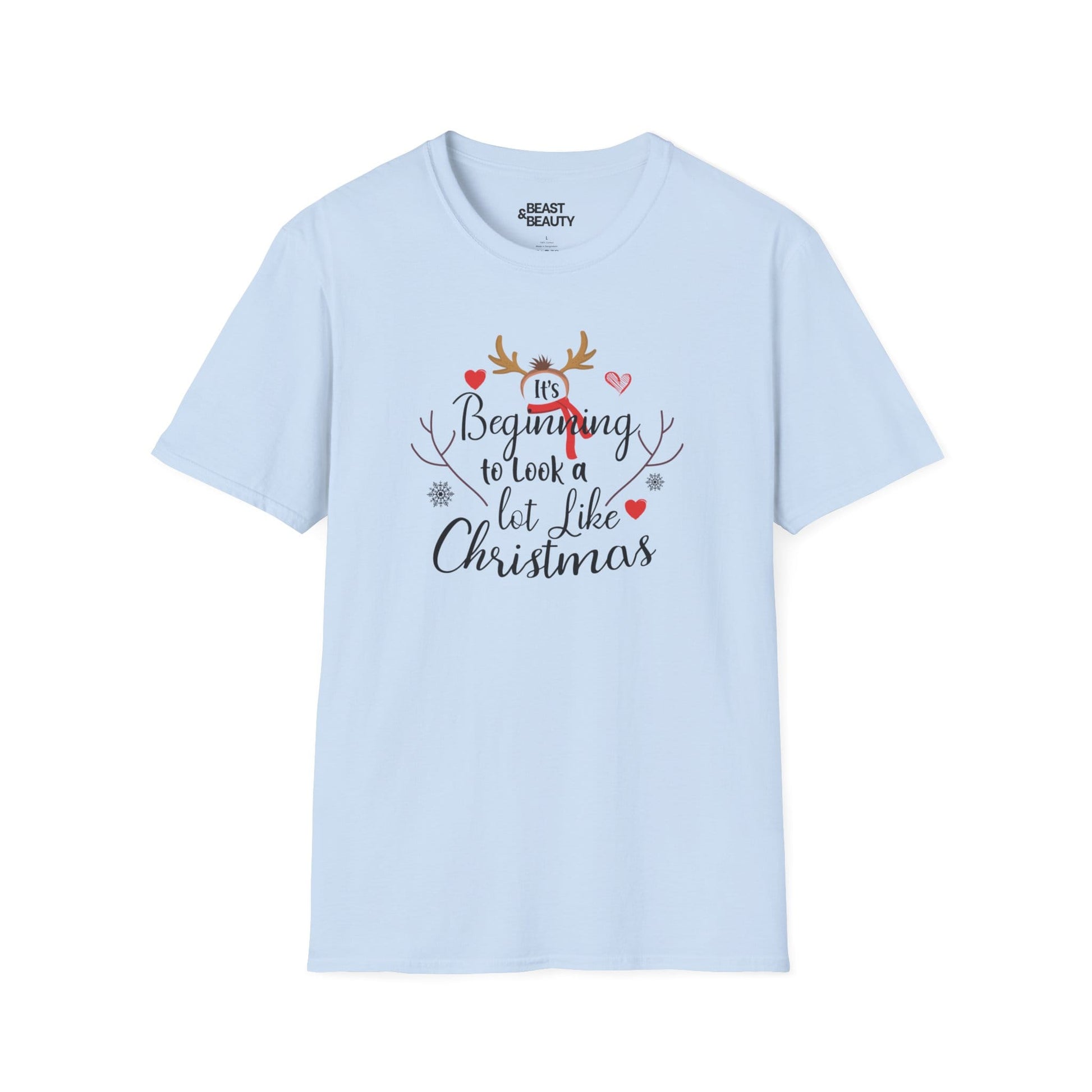 it s beginning to look a lot like christmas t-shirt light blue t-shirt uk Christmas gift idea