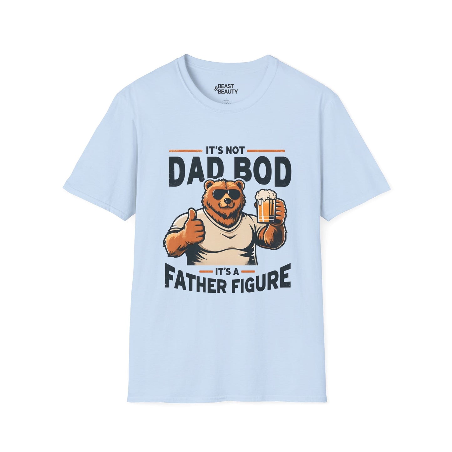it s not dad bod it s a father figure t-shirt light blue t-shirt uk Father's Day gift idea