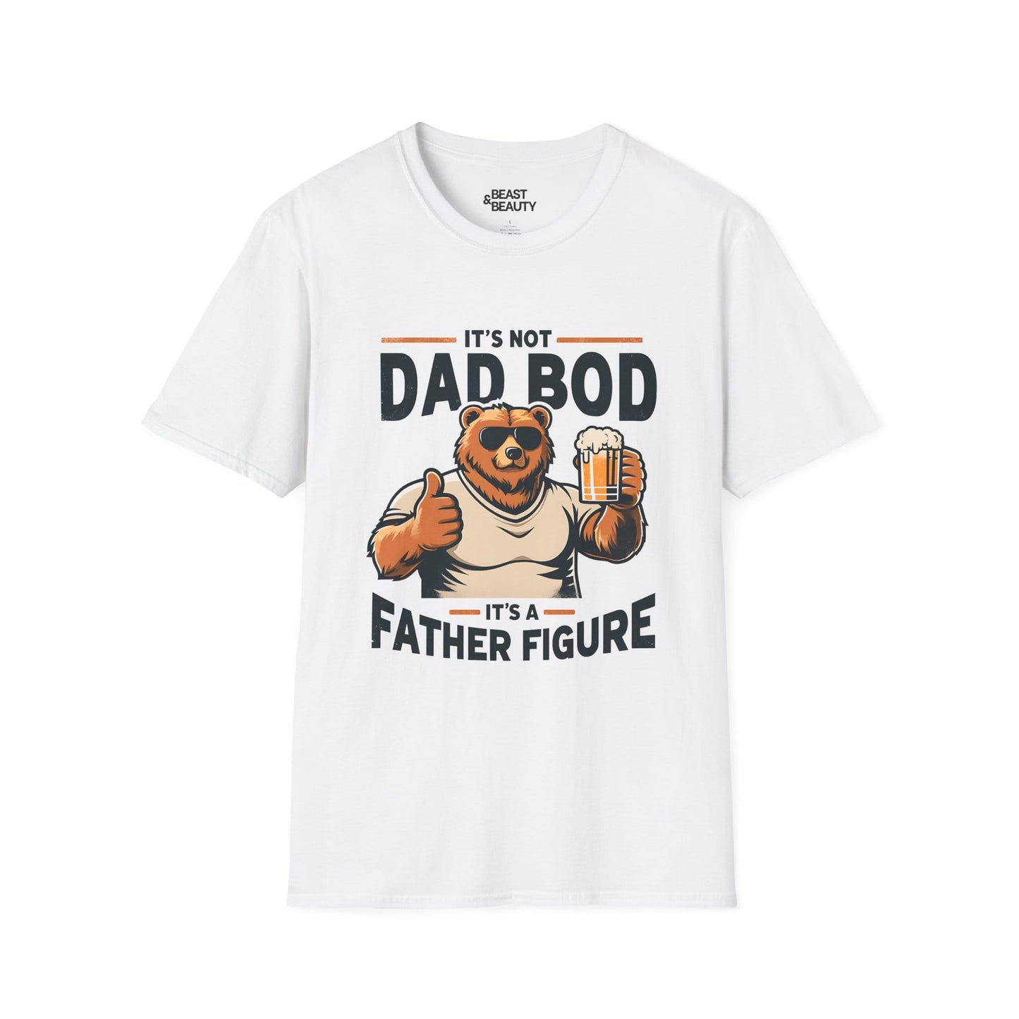it s not dad bod it s a father figure t-shirt white t-shirt uk Father's Day gift idea