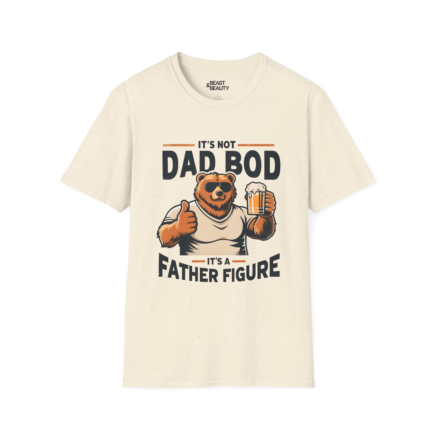 it s not dad bod it s a father figure t-shirt natural t-shirt uk Father's Day gift idea