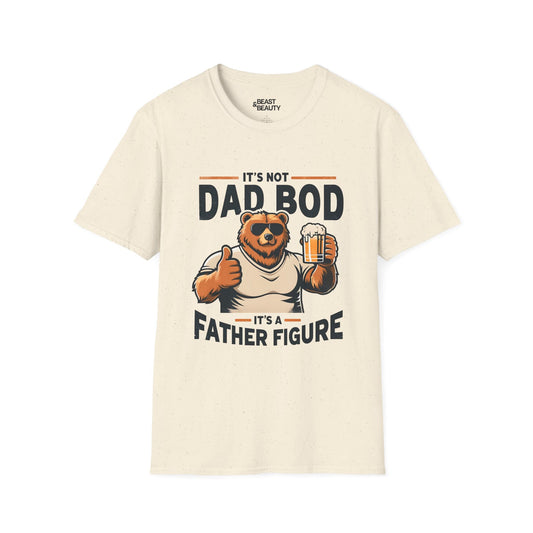 it s not dad bod it s a father figure t-shirt natural t-shirt uk Father's Day gift idea