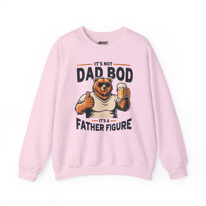 it s not dad bod it s a father figure sweatshirt light pink sweatshirt uk Father's Day gift idea