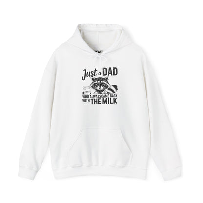 just a dad who came back with the milk hoodie funny dad gift sizes s-5xl hoodie uk Christmas gift idea