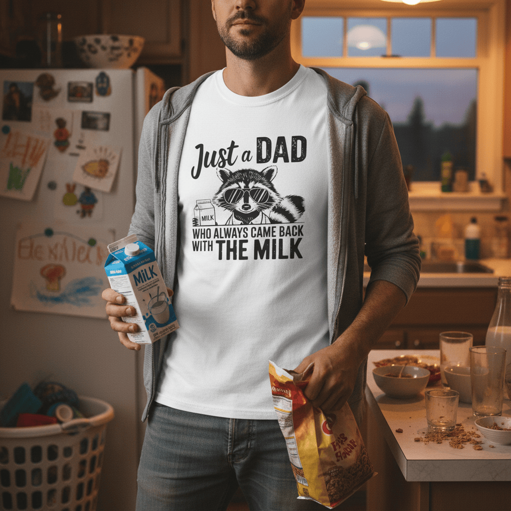 Just a Dad Who Came Back With the Milk T-Shirt | Funny Dad Gift Tee | Sizes S-3XL gift_idea unique_gift personalised_gift