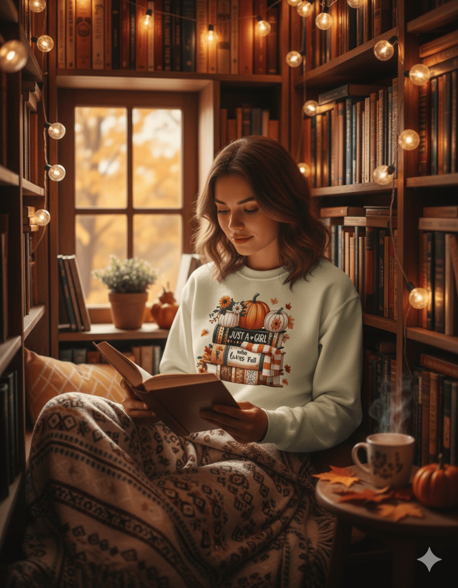 Just a Girl Who Loves Fall Sweatshirt | Cozy Autumn Jumper gift_idea unique_gift personalised_gift