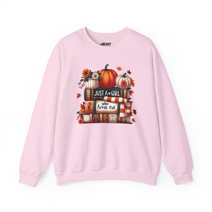 just a girl who loves fall sweatshirt women light pink sweatshirt uk gift gift idea