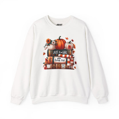 just a girl who loves fall sweatshirt women white sweatshirt uk gift gift idea