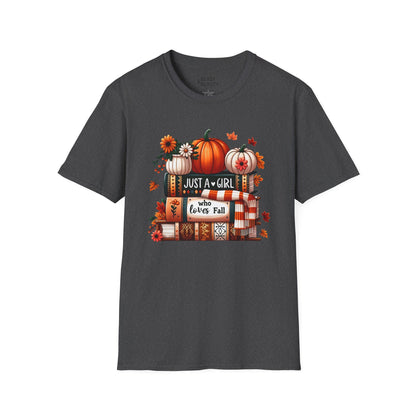 just a girl who loves fall t-shirt dark heather t-shirt uk gift gift idea