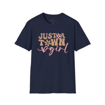 just a town girl t-shirt navy t-shirt uk cowgirl gift idea