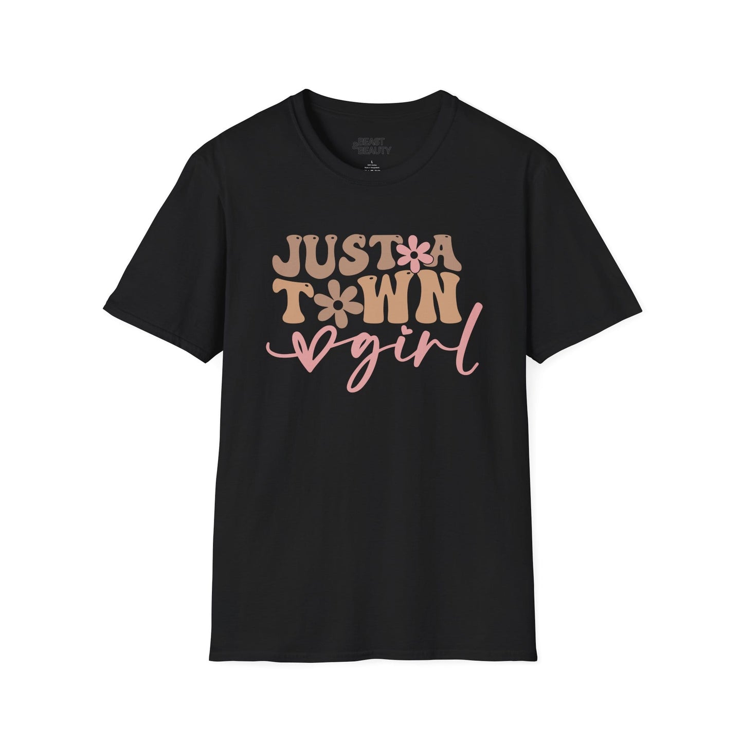 just a town girl t-shirt black t-shirt uk cowgirl gift idea
