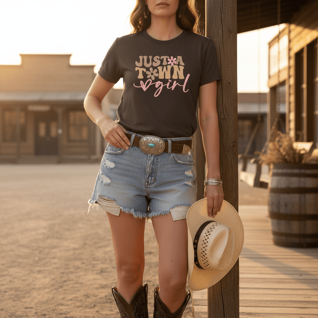 Just a Town Girl T-Shirt gift_idea unique_gift personalised_gift