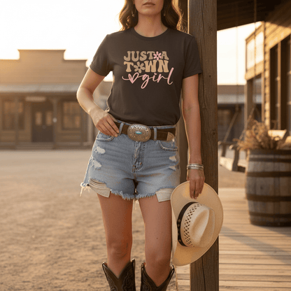 Just a Town Girl T-Shirt gift_idea unique_gift personalised_gift
