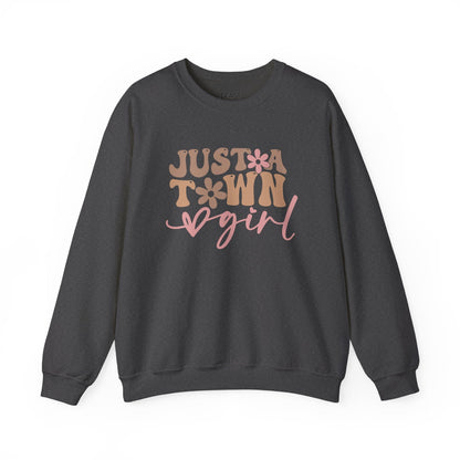 just a town girl western sweatshirt dark heather sweatshirt uk cowgirl gift idea