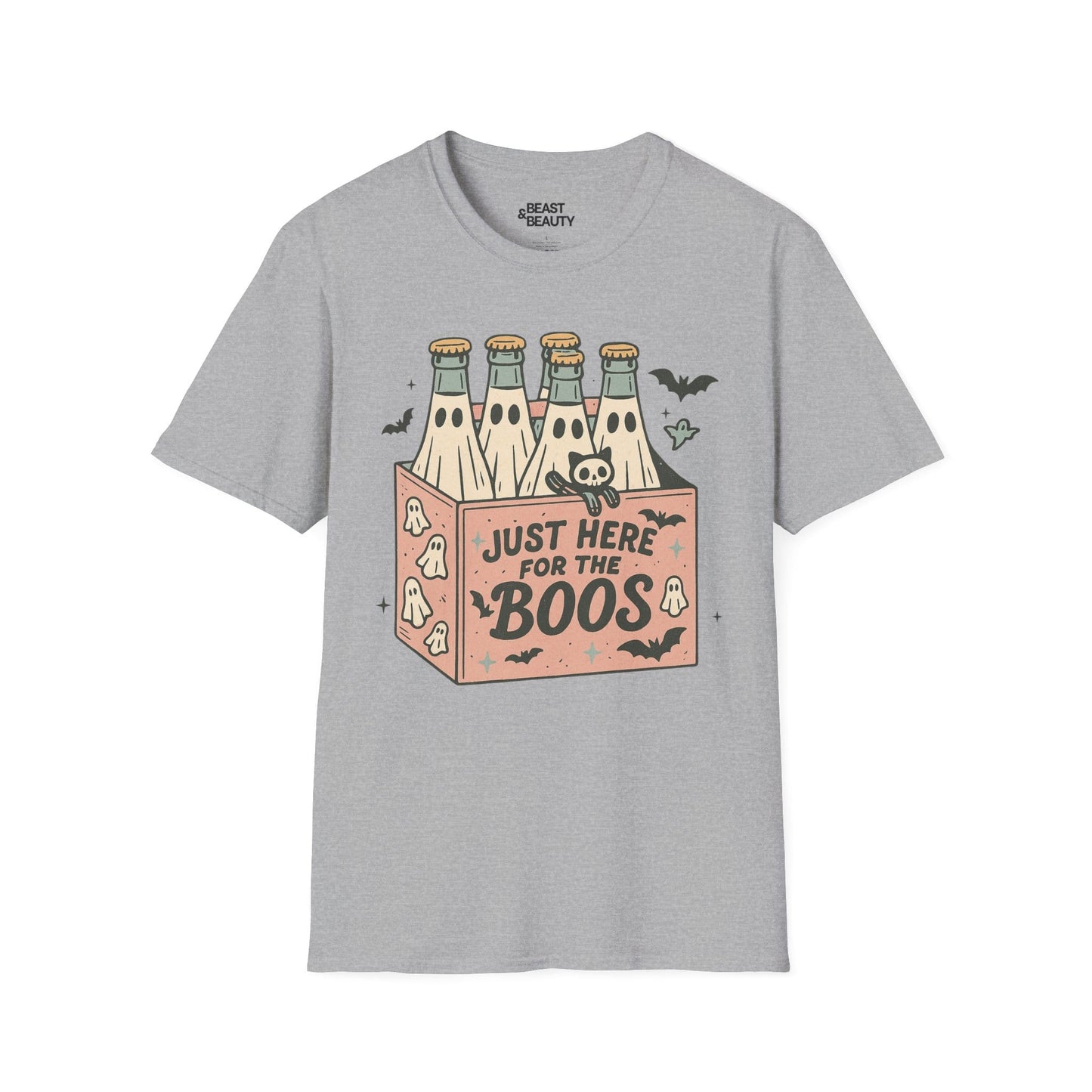 Just Here For The Boos Funny Halloween T-Shirt Sport Grey / S gift_idea unique_gift personalised_gift