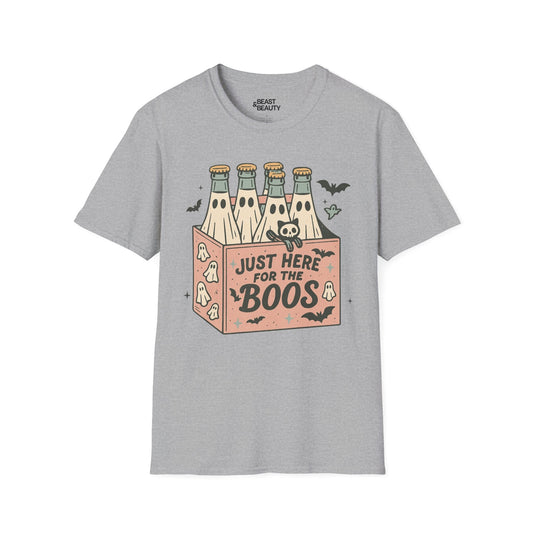 Just Here For The Boos Funny Halloween T-Shirt Sport Grey / S gift_idea unique_gift personalised_gift
