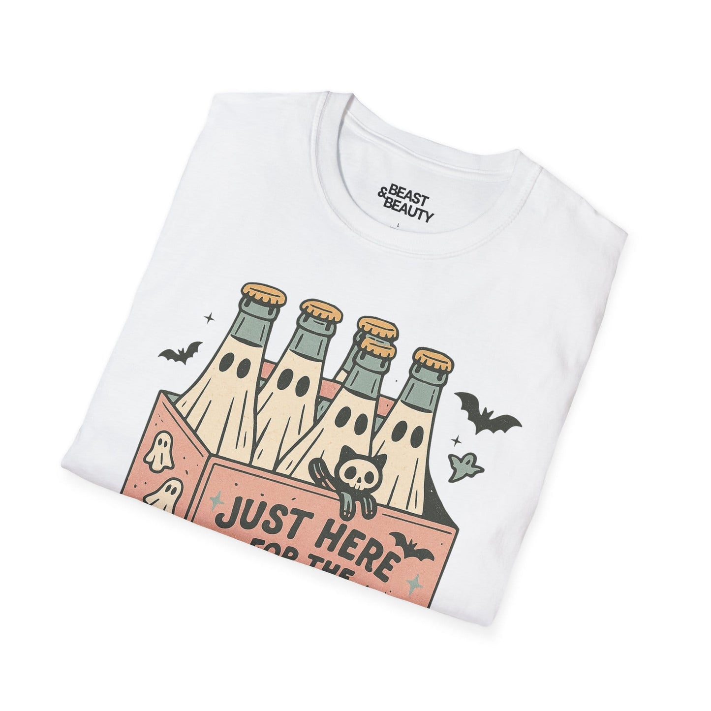 Just Here For The Boos Funny Halloween T-Shirt gift_idea unique_gift personalised_gift