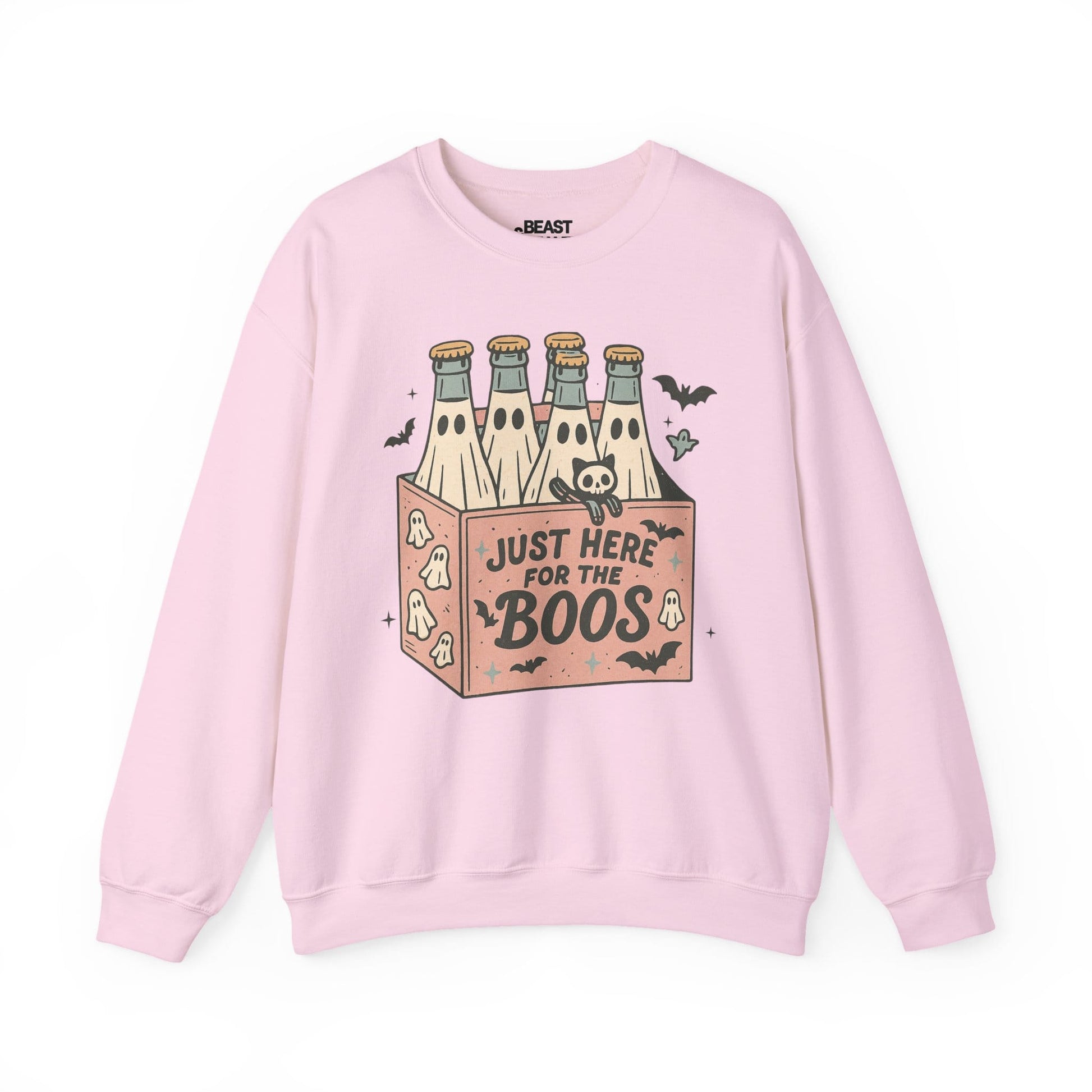 Just Here For The Boos Halloween Sweatshirt Light Pink / S gift_idea unique_gift personalised_gift