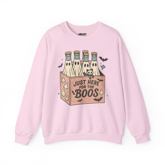 Just Here For The Boos Halloween Sweatshirt Light Pink / S gift_idea unique_gift personalised_gift