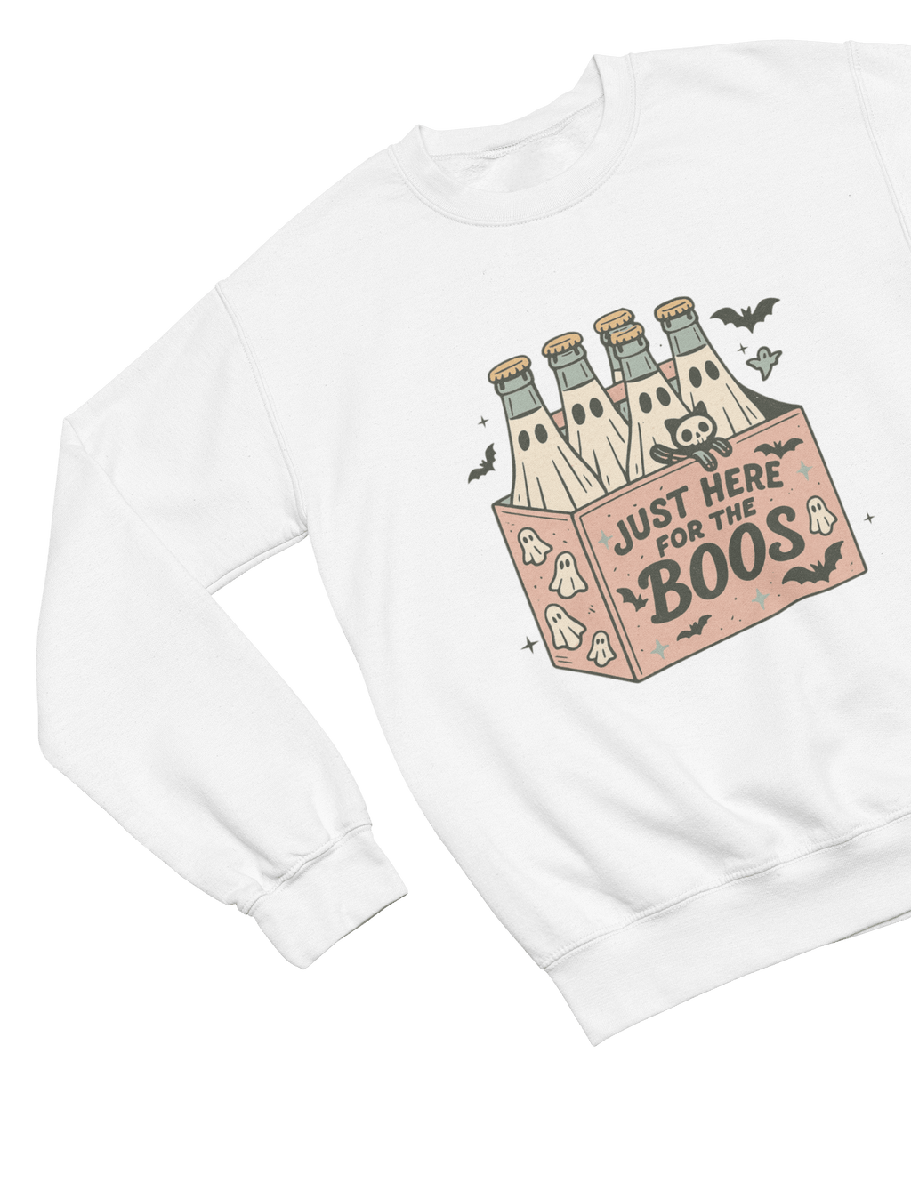 Just Here for the Boos Sweatshirt | Funny Halloween Drinking Jumper Sweatshirt / S (Adult) gift_idea unique_gift personalised_gift