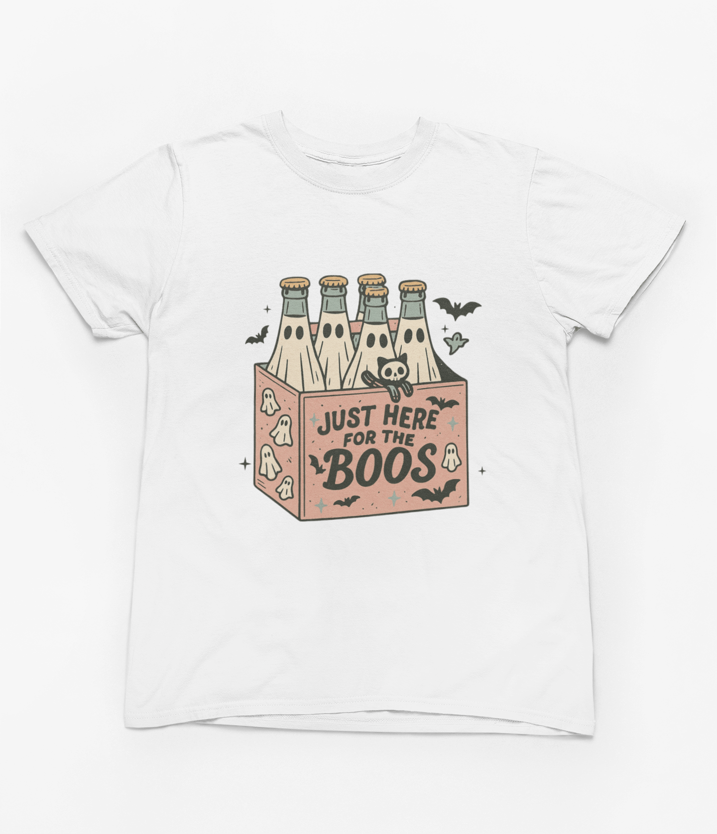 Just Here for the Boos Sweatshirt | Funny Halloween Drinking Jumper T-Shirt / S (Adult) gift_idea unique_gift personalised_gift