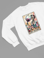 Just The One Wine Shirt | Funny Tarot Skeleton Drinking T-Shirt or Sweatshirt Sweatshirt / small / White gift_idea unique_gift personalised_gift