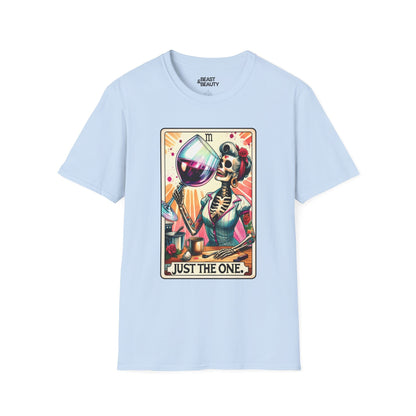 Just The One Wine Tarot T-Shirt Light Blue / S gift_idea unique_gift personalised_gift