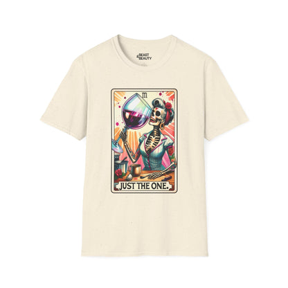Just The One Wine Tarot T-Shirt Natural / M gift_idea unique_gift personalised_gift