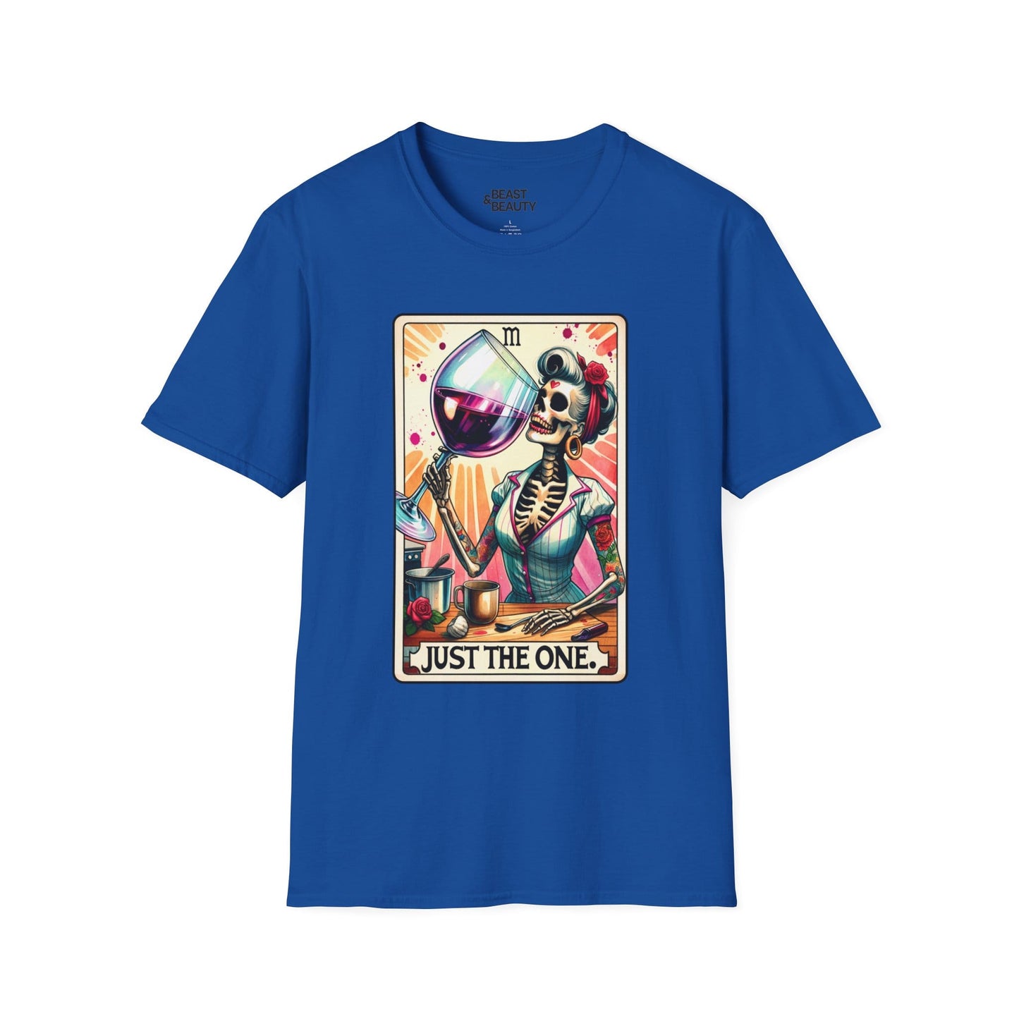 Just The One Wine Tarot T-Shirt Royal / S gift_idea unique_gift personalised_gift